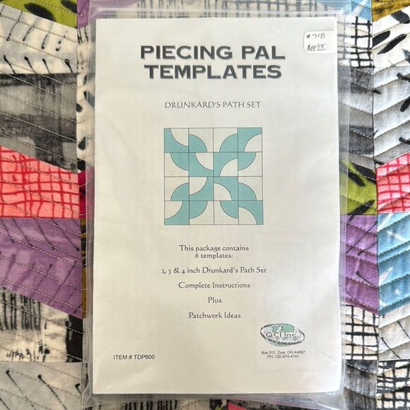 Piecing Pal Templates - Drunkard's Path Set - Picture 1 of 6